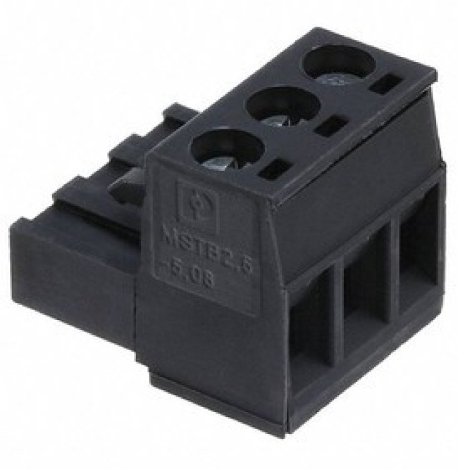 1759509, Pluggable Terminal Blocks 3 Pos 5.08mm pitch Plug 24-12 AWG Screw