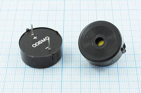 Излучатель звука пьезоэлектрический без генератора 24x10, 3~30В, 3,8 кГц, 2P15, COS20BP-2P, COSMO