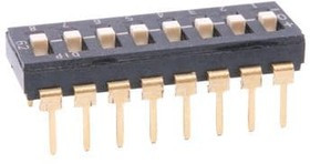KAD08LHGT, DIP Switches / SIP Switches DIP Switch, SPDT, 100mAa.50VDC Non-switching KAD08LHGT, DIP Switches / SIP Switches DIP Switch, SPDT, 100mAa.50VDC Non-switching