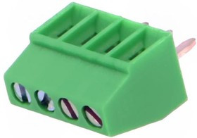 MPT0.5/4-2.54, Зажимная рейка для печатных плат, угловой 90°, 2,54мм, на PCB