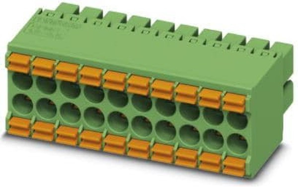 DFMC 1,5/ 3-ST-3,5, Съемная клеммная колодка, 3.5 мм, 3 вывод(-ов), 24AWG до 16AWG, 1.5 мм², Вставной, 8 А