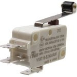 V19T16-EZ400A06, микропереключатель SPDT лапка с роликом 250В 16A фастон 4,7мм 4.92N