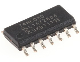74HC08D,652, Quad 2-Input AND Logic Gate, 14-Pin SOIC
