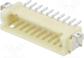 DF13A-10P-1.25H-75, Гнездо, провод-плата, "папа", DF13, 1,25мм, PIN 10, SMT, на PCB