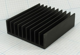 Радиатор охлаждения 100x 90x 29, F26, Al, черный, BLA164-100