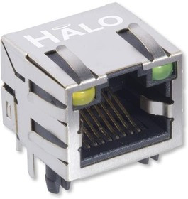 HCJT1-802SK-L12, Modular Connectors / Ethernet Connectors Shielded 1X1 Tab Up RJ45 G/Y LED
