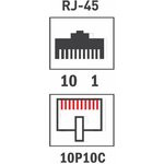 05-1041, Разъем RJ-50(10P10C) под витую пару, UTP, категория 3, универсальный