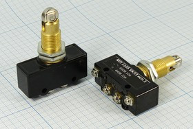 Микропереключатель 660В/10А, кнопка с роликом , 12536 ПКонц 50x18 x20\660\10\OFF-(ON) \\\МП1105УХЛ3и