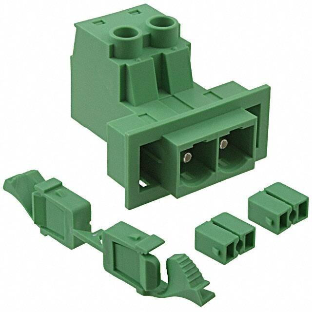 1703373, Pluggable Terminal Blocks 2 Pos 10.16mm pitch Feed Through Header