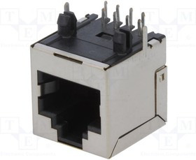 RJJS88142E7H020, Гнездо, RJ45, PIN: 8, Кат: 6, экранированный, Конф: 8p8c, THT, угловой