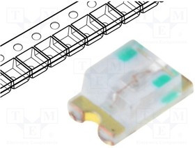 OSB50805C1E, Светодиод, SMD, 0805, голубой, 42-80мкд, 120°, 2x1,25x0,8мм