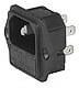 6200.2100, Un-Filtered IEC Power Entry Module, IEC C14, General Purpose, 10 А, 250 В AC, 1-Pole Fuse Holder