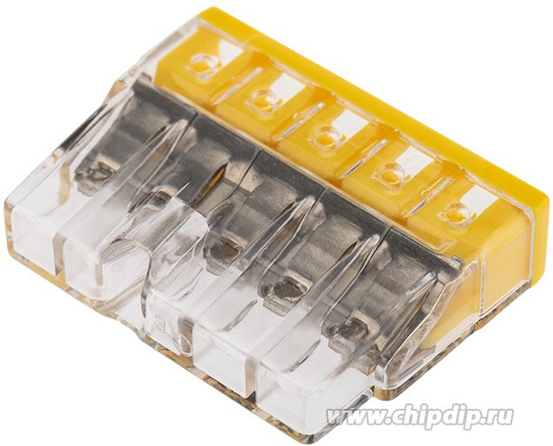 07-5134-05, 2273-205 Экcпресс-клемма, 5-проводная до 2,5 мм², (5 шт/уп)