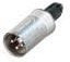 NC3MXX-WOB, XLR Connectors 3P M CBLE END XX SER W/O BOOT RNG NKL/SI