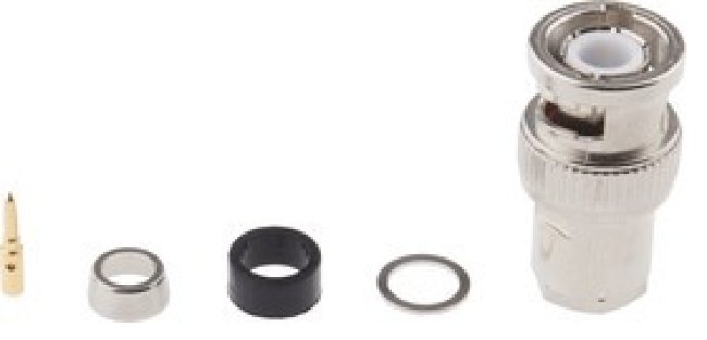 60 001, 75 Straight Cable Mount, BNC Connector, Plug