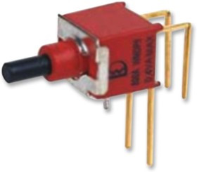 MC8AD9P1A2M7RES, Кнопочный переключатель, DPST, Выкл.-(Вкл.), Plunger