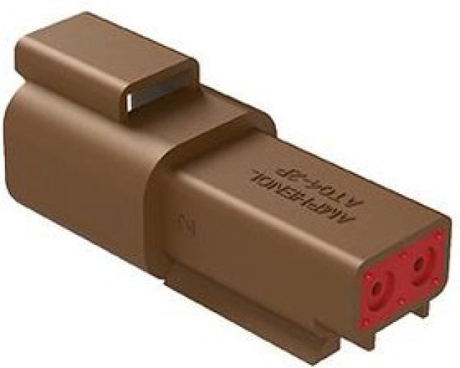 AT04-2P-BRN, AUTOMOTIVE HOUSING, RCPT, 2POS, 13A, BRN