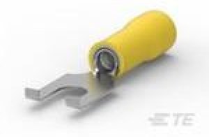 324597, Flanged Spade Tongue Terminal 22-26AWG Copper Yellow 16.48mm Tin Loose 324597, Flanged Spade Tongue Terminal 22-26AWG Copper Yellow 16.48mm Tin Loose