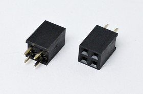 Разъем PBD-2x 2 розетка, шаг P2.54, контакты 4P, монтаж на плату