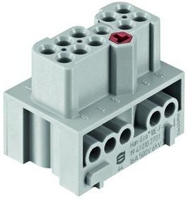 19410102701, Heavy Duty Power Connector Insert, 16A, Female, Han-Eco Series, 10 Contacts 19410102701, Heavy Duty Power Connector Insert, 16A, Female, Han-Eco Series, 10 Contacts