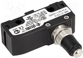 MKV11D12, Микропереключатель SNAP ACTION, с толкателем, SPDT, 6A/250ВAС