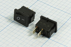 Выключатель клавишный, 2T, 250В/3А, ON-(OFF), черный, MRS-111, [размыкание]; №12665B ПКл\\ 3\ON-(OFF)\\чер\чер\\ 2T\MRS-111\[размыкание]