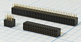 Гнездо на плату, шаг 1.27мм, двухрядное, PBL-2x 5, 10 контактов, аналог PBD1,27x10; №9002 гн PBL-2x 5\P1,27x2,54\10P\ плат\[PBD1,27x10]