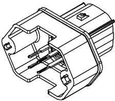 19428-0004, Automotive Connectors 6 Ckt Vert. Header standard height
