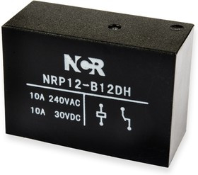 NRP-12-B-12D-H, Реле 1 размык. 12VDC, 10A/250VAC SPST-NC