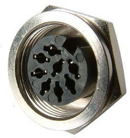 SD-60LS, Circular DIN Connectors DIN, 6P jack, straight, panel mount, locking SD-60LS, Circular DIN Connectors DIN, 6P jack, straight, panel mount, locking