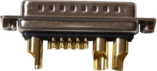 680M13W3103L411, D-Sub Mixed Contact Connectors Power Combo D Solder Cup 13W3/M/40A/SC