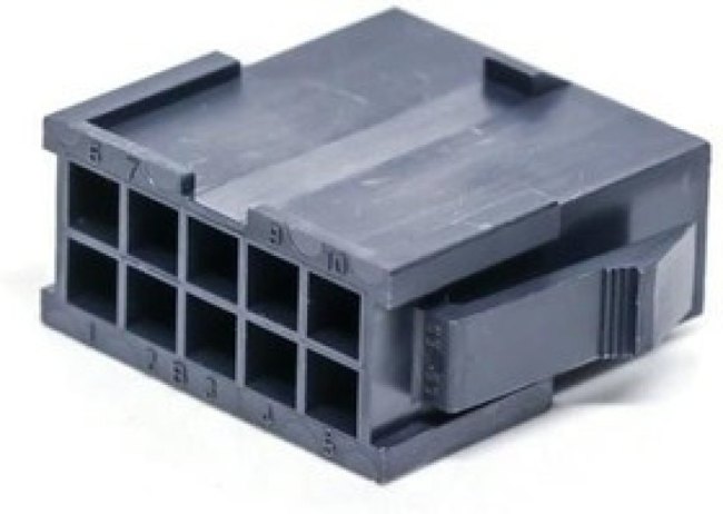 46999-0297, Headers &amp; Wire Housings 10CKT MINI FIT JR HOUSING BLACK