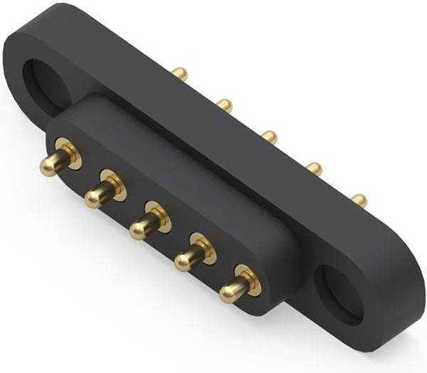 858-22-005-10-001101, SPRING LOADED CONNECTOR, 5POS, 4MM, TH