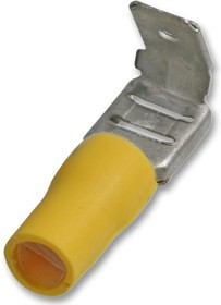 STPBDD5-250, Piggy Back Crimp Terminals Yellow 24A 6.3mm, 100 Pack
