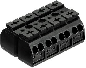 862-504, Клеммная колодка с перегородкой в панель, 2 ряда, 4 вывод(-ов), 20 AWG, 12 AWG, 32 А 862-504, Клеммная колодка с перегородкой в панель, 2 ряда, 4 вывод(-ов), 20 AWG, 12 AWG, 32 А