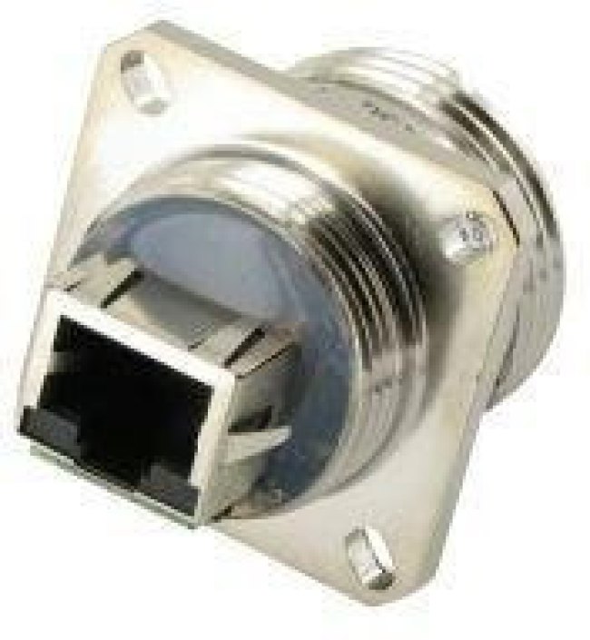 RJFTV62SA1N, Modular Connectors / Ethernet Connectors Cat6 RJ45 A Code SQ Flange REC Nickel