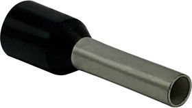 Штыревой втулочный изолированный наконечник KTE 1.5-8V 1,5мм2/L=8мм/Чёрный 101580V