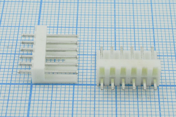 Разъем питания W вилка, контакты 1x 6, шаг P2.54, монтаж на плату, W-06