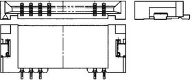 046227007100829+, FFC &amp; FPC Connectors 1.0mm Pitch 7pos RA Dual Sld Lock Au