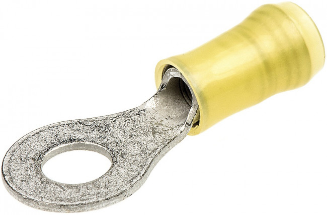 130205, Кольцевой, M6, d: 6,35мм, 3-6мм2, обжим, на провод, изолированный 130205, Кольцевой, M6, d: 6,35мм, 3-6мм2, обжим, на провод, изолированный