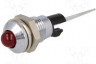 2665.8021, Индикат.лампа: LED, выпуклый, Отв: d8мм, на печатную плату, латунь