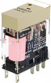 G2R-2-SN-230AC, Реле электромагнитное, DPDT, Uобмотки 230ВAC, 5A/250ВAC, 150Вт
