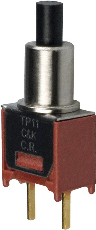 TP11SH8CQE, Switch Push Button OFF Mom SPST Round Plunger 1A 120VAC 28VDC Momentary Contact Thru-Hole PC Pins Bulk TP11SH8CQE, Switch Push Button OFF Mom SPST Round Plunger 1A 120VAC 28VDC Momentary Contact Thru-Hole PC Pins Bulk
