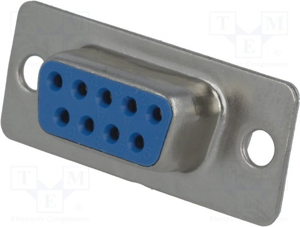 DB-9F (DS1033-09F), Гнездо 9 pin на кабель (пайка)