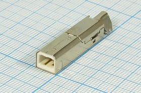 Разъем USB вилка, тип B, контакты на кабель, пайка, USB B CP