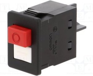 A8NS-3162, Переключатель кнопочный 2 SPST красный / белый A8NS-3162, Переключатель кнопочный 2 SPST красный / белый