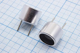 Ультразвуковой передатчик в металлическом корпусе 25кГц, 16x12мм, High Impedance; Tr уп 16x12\\25\2P