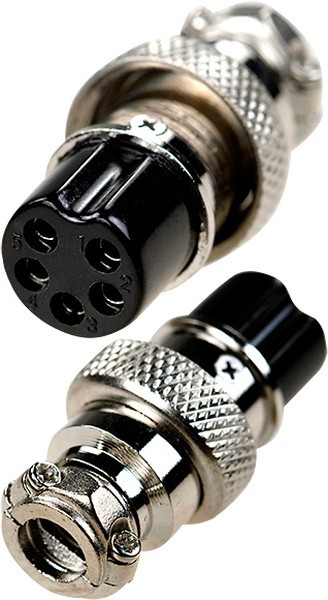 1-561-5, разъем MIC 5 pin "гнездо" металл на кабель