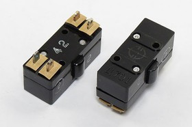 Микропереключатель, размер 32x13 x13, 10А, переключение OFF-(ON), размер концевика H15, Д701