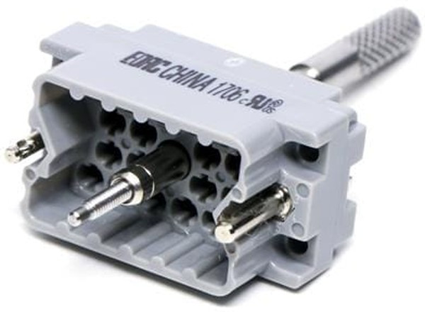 516-020-000 301, Корпус разъема, серый, активация винтом и оборудование с поляризацией, Серия 516, Штекер